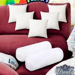 urmila creation 2 Bolester 5 Cushion Microfibre Stripes Bolster Pack of 7-picture-39