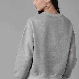 roadster Women Full Sleeve Solid Sweatshirt image 5