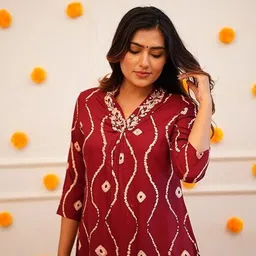 muskan fab Women Viscose Rayon Kurta Palazzo Set image 3