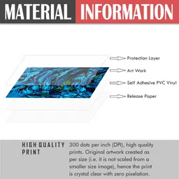 STICKER PRO Universal Laptop Skin Sticker with Extra Protective Layer - Abstract Blue Design Premium PVC Self Adhesive Vinyl Laptop Skin Compatible for 15.6 inch image 4