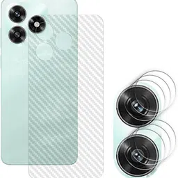 KOISTON Screen Guard for Honor X5c Plus 4G Camera Lens Glass Protector | Anti-Scratch | Edge to Edge Full Coverage ( BACK CARBON FIBER SKIN + CAMERA LENS PROTECTOR )-picture-33