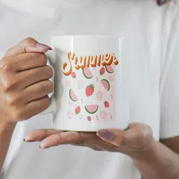 jaipur frames Pink Fruit Summer Theme for Daily Use & Gifting Ceramic Coffee Mug image 2