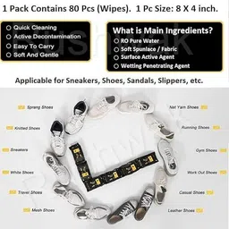 WIPSOR Sneaker Wipes - Instant Shoe Cleaner Wipes for Quick Dirt & Stain Removal Canvas, Leather, Patent Leather, Sports, Synthetic Leather Shoe Cleaner image 3