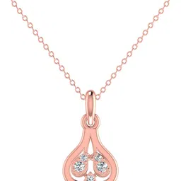 avsar Avsar BIS Hallmark AVP1194PB 14kt Cubic Zirconia Rose Gold Pendant image 1