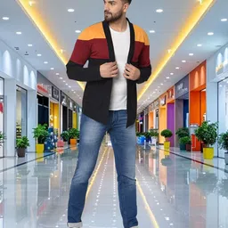 metronaut Men Full Sleeve Multicolor Shrug image 4
