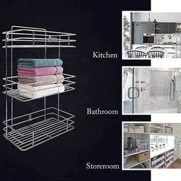Utensil Kitchen Rack rack 3 layer Steel-image-3
