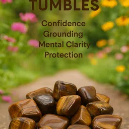 ababilcrystal TIGER EYE TUMBLE STONE Polished Angular Crystal Stone image 3