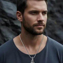 Hiphop Men's Gpthic Jewelry Stainless Steel lion Head Sword Necklace Alloy Pendant Set-image-13