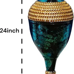 procyon Rustic Metal Floor Vase for Living Room & Office Décor | Antique Glossy Finish Iron Vase image 3