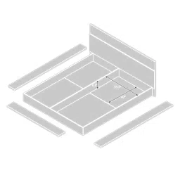crystal furnitech Dynamic Platform Queen Size Bed in Wenge Finish with Box Storage image 4