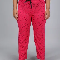 christy world Pack of 2 Women Printed Pink, Dark Blue Track Pants image 2