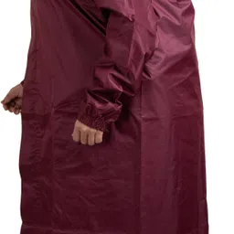 wet off hood Solid Women Raincoat image 5