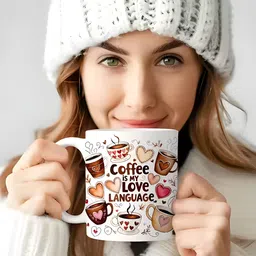 acrebees Coffee Is My Love Language|Mug For Coffee Lover|Best Gift for Coffee Lover Ceramic Coffee Mug-picture-14