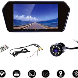 maties 8 LED Camera With 7Inch BT Full Touch Button Screen For Car Black LED image 1