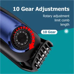 NLB ENTERPRISE NLB-5100 All Rounder 3 in 1 Body, Beard & Hair Grooming Trimmer 120 min Runtime 10 Length Settings image 2