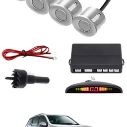 intenzo Universal 4 Silver Reverse Parking Sensor With LED Display For Cars-321 Safety of Passengers/Car One Alarm Kit-520 Parking Sensor-picture-28