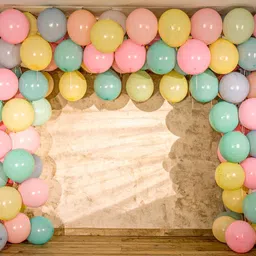 arv Solid Multicolour Pastel Balloons Pack of 100 for Birthday Party Decoration Balloon image 2