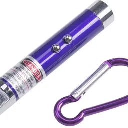 GLARIXA 3 In 1 Multifunction Laser Light Pointer Uv Led Torch Flashlight with Keychain image 2