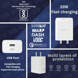 Super King 33 W Dash 4 A Wall Charger for Mobile with Detachable Cable image 3