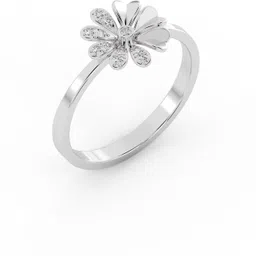 avsar AVR1073WB 14kt Cubic Zirconia White Gold ring image 2