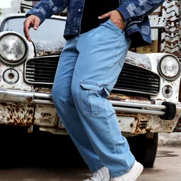 instafab plus Men Regular Mid Rise Blue Jeans image 2