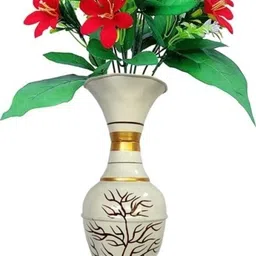 mszara Iron Vase (24 inch, White) Iron Vase image 2