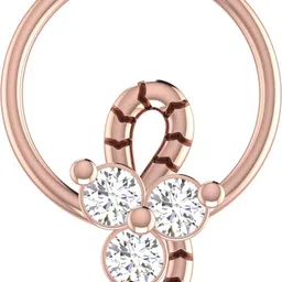 avsar Ruhanika 14kt Cubic Zirconia Rose Gold Nose Wire-picture-21