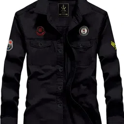 woxen Men Regular Fit Solid Spread Collar Casual Shirt-picture-24