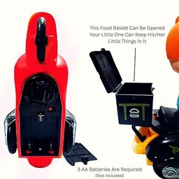 adhira toys Food Delivery Motor Cycle with Light and Sound, 3+ Yearss image 3