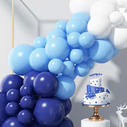 r g accessories Solid Blue White Balloons Garland Kit Of 50 Pcs For Party Decorations Balloon image 3