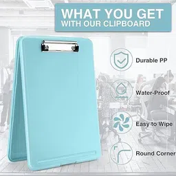 trozzi Clipboard with Storage Case for Paper and Document Storage image 3