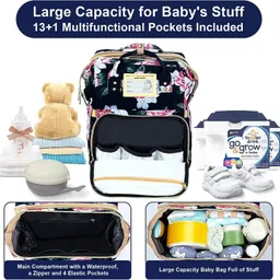 comfystyle 3 in 1 Large Capacity Diaper Bag Backpack with Changing Station Mummy Diaper Bag image 5