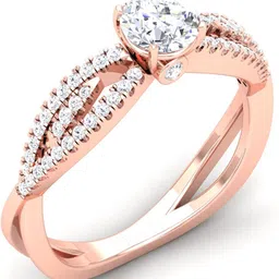 avsar R-3720 14kt Cubic Zirconia Rose Gold ring image 4
