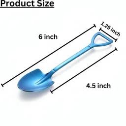 dapno Blue Spade Triangle Shape Spoon For Desserts,Beverages,Snacks & Fruits Stainless Steel Coffee Spoon, Dessert Spoon, Ice-cream Spoon, Salad Spoon, Sugar Spoon, Tea Spoon image 4