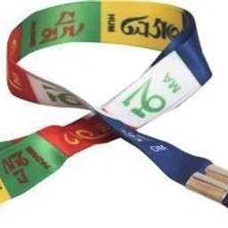 meeko.com 1MIK Fabric Id Tag triplet Tibetan Buddhist Prayer Lanyard_kk413 Key Chain image 2