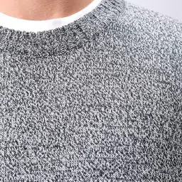 the indian garage co. Men Solid Crew Neck Black Sweater image 3