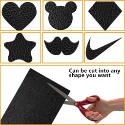 druidstone Leather Repair Patch sheet - Black (30 X 60 cms) 30 cm Acrylic Sheet (2 mm) Accessory Tape Dot image 3