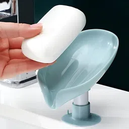 cria creation Soap Saver Dish with Drain, Leaf Shape Soap Holder with Suction Cup (1 PCS)-picture-21