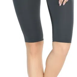 Solid Women Grey Tights-image-2