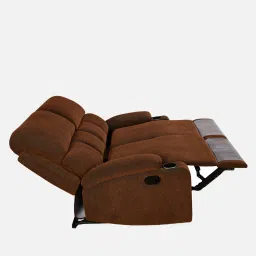 nilkamal Matt 2 Seater Manual Recliner in Cocoa Colour with Cup Holder image 5