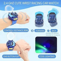 bestie toys New Mini RC Car Watch Toys 2.4GHz Detachable Watch Car USB Charging Cartton RC C image 3