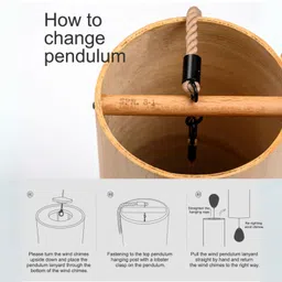 ubliss Bamboo Wind Chime (Summer + Winter + Wave) – Handcrafted Natural Chimes Bamboo Windchime image 5