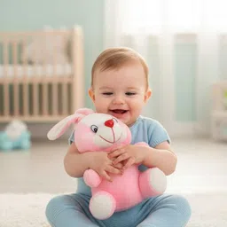 dorem Cute Pink Bunny Soft Toy – Plush Stuffed Animal for Kids - 25 cm-picture-11