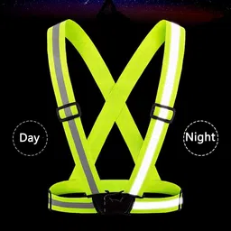 rbgiit G-Night Cycling Reflector Strips Cross Belt Stripes Adjustable Orange360 degree Safety Jacket-picture-19