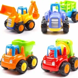 Unbreakable Automobile Car JCB Tractor Dumper Truck Toy Set-image-1