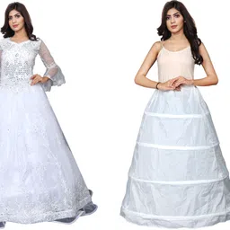 zoya creation Women Solid Wrap Around White Skirt-picture-20