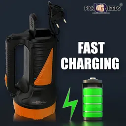 pick ur needs 2 In 1 Rechargeable Long Range Search Torch Light With Side Tube Torch image 3