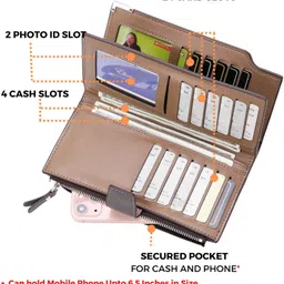 elios Casual Brown Clutch image 5