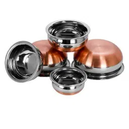 regalo (Set of 5) Copper Bottom Handi (500ml, 800ml, 1000ml, 1200 ml, 1500 ml) image 5
