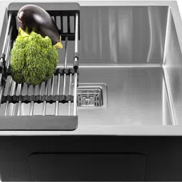 fossa 18"x18"x09" Single Bowl Premium Handmade Kitchen Sink Matte Finish FS-21 Vessel Sink-picture-17